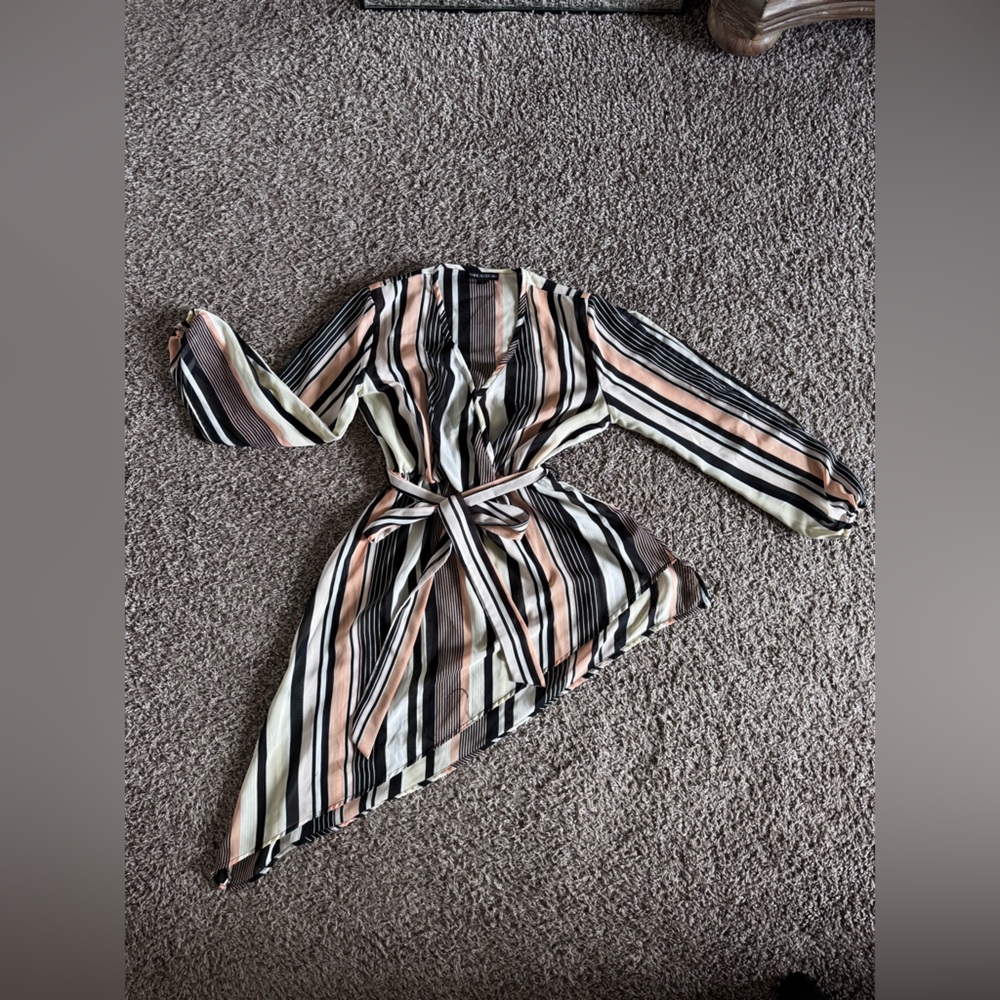 Striped Wrap Dress